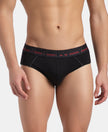 Super Combed Cotton Solid Brief with Ultrasoft Waistband - Black