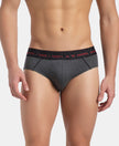 Super Combed Cotton Solid Brief with Ultrasoft Waistband - Charcoal Melange