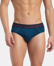 Super Combed Cotton Solid Brief with Ultrasoft Waistband - Poseidon