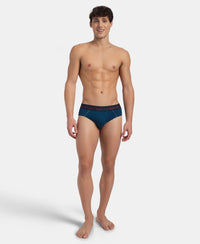 Super Combed Cotton Solid Brief with Ultrasoft Waistband - Poseidon