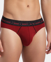 Super Combed Cotton Rib Solid Brief with Ultrasoft Waistband - Sundried Tomato