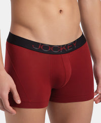 Super Combed Cotton Elastane Stretch Solid Trunk with Ultrasoft Waistband - Sundried Tomato