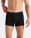 Super Combed Cotton Elastane Stretch Solid Trunk with Ultrasoft Waistband - New Black