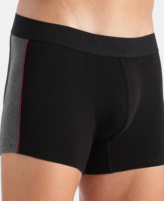Super Combed Cotton Elastane Stretch Solid Trunk with Ultrasoft Waistband - New Black