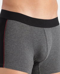 Super Combed Cotton Elastane Stretch Solid Trunk with Ultrasoft Waistband - Charcoal Melange