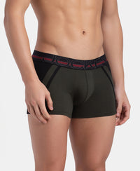 Super Combed Cotton Elastane Stretch Solid Trunk with Ultrasoft Waistband - Deep Olive
