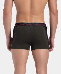 Super Combed Cotton Elastane Stretch Solid Trunk with Ultrasoft Waistband - Deep Olive