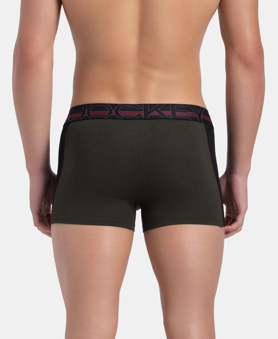 Super Combed Cotton Elastane Stretch Solid Trunk with Ultrasoft Waistband - Deep Olive