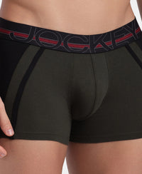 Super Combed Cotton Elastane Stretch Solid Trunk with Ultrasoft Waistband - Deep Olive