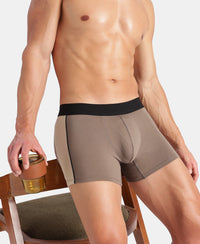 Super Combed Cotton Elastane Stretch Solid Trunk with Ultrasoft Waistband - Dark Khaki