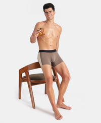 Super Combed Cotton Elastane Stretch Solid Trunk with Ultrasoft Waistband - Dark Khaki