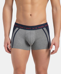 Super Combed Cotton Elastane Stretch Solid Trunk with Ultrasoft Waistband - Mid Grey Melange