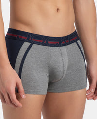 Super Combed Cotton Elastane Stretch Solid Trunk with Ultrasoft Waistband - Mid Grey Melange