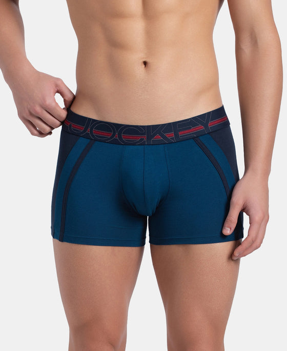 Super Combed Cotton Elastane Stretch Solid Trunk with Ultrasoft Waistband - Poseidon