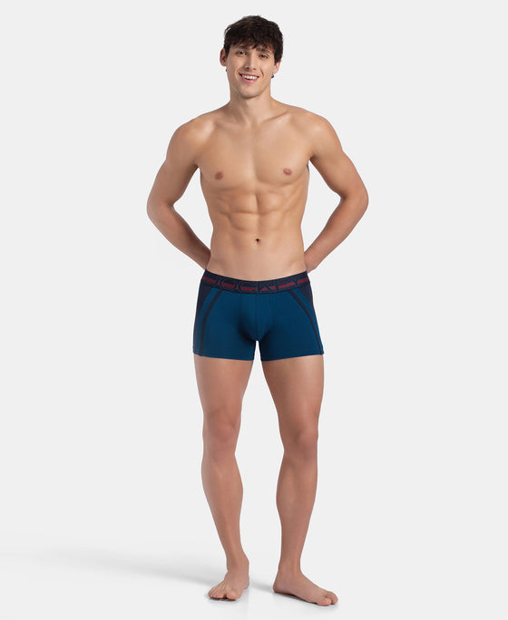 Super Combed Cotton Elastane Stretch Solid Trunk with Ultrasoft Waistband - Poseidon