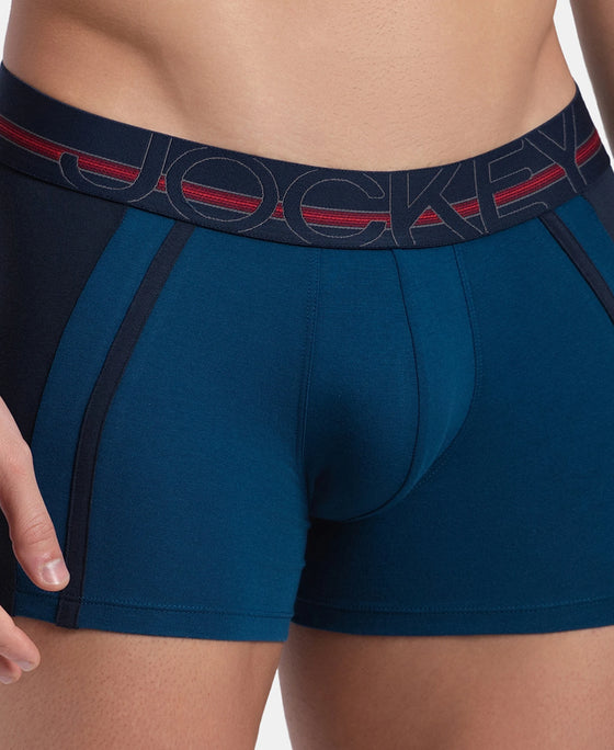 Super Combed Cotton Elastane Stretch Solid Trunk with Ultrasoft Waistband - Poseidon