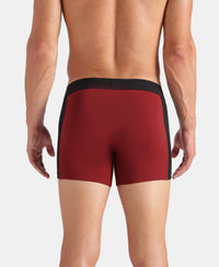 Super Combed Cotton Elastane Stretch Solid Trunk with Ultrasoft Waistband - Red