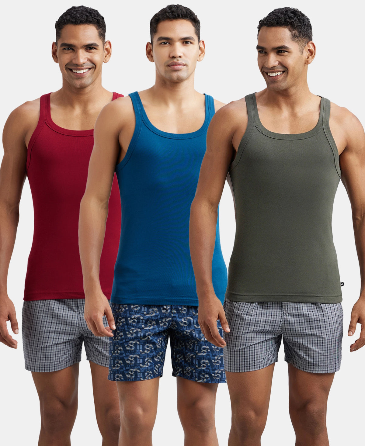 Gym Vest Rib Machine Buy Pack of 3 Super Combed Cotton Rib Square Neck Gym Vest - Poseidon ...