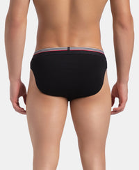 Super Combed Cotton Solid Brief with Ultrasoft Waistband - New Black