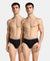 Super Combed Cotton Solid Brief with Ultrasoft Waistband - Black (Pack of 2)