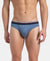 Super Combed Cotton Solid Brief with Ultrasoft Waistband - New Light Denim Melange