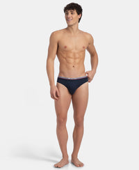 Super Combed Cotton Solid Brief with Ultrasoft Waistband - New Navy