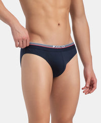 Super Combed Cotton Solid Brief with Ultrasoft Waistband - New Navy (Pack of 2)