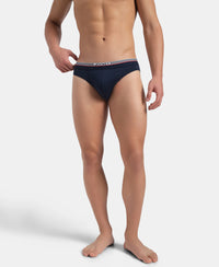 Super Combed Cotton Solid Brief with Ultrasoft Waistband - New Navy (Pack of 2)