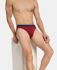 Super Combed Cotton Solid Brief with Ultrasoft Waistband - Red Melange (Pack of 2)