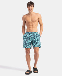Super Combed Mercerized Cotton Woven Printed Boxer Shorts with Side Pockets - Leisure Time