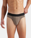 Super Combed Cotton Elastane Stretch Solid Brief with Ultrasoft Waistband - Earth