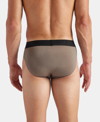 Super Combed Cotton Elastane Stretch Solid Brief with Ultrasoft Waistband - Earth