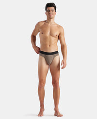 Super Combed Cotton Elastane Stretch Solid Brief with Ultrasoft Waistband - Earth