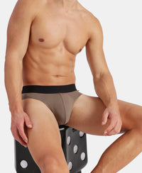 Super Combed Cotton Elastane Stretch Solid Brief with Ultrasoft Waistband - Earth