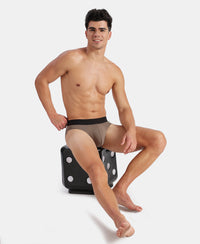 Super Combed Cotton Elastane Stretch Solid Brief with Ultrasoft Waistband - Earth
