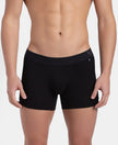Super Combed Cotton Elastane Stretch Solid Trunk with Ultrasoft Waistband - Black