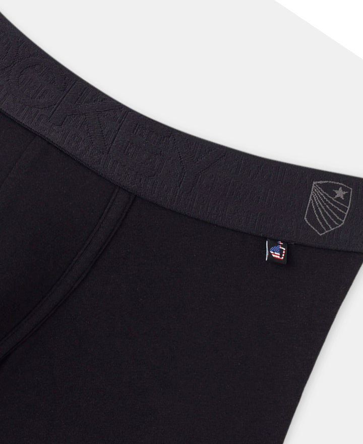 Super Combed Cotton Elastane Stretch Solid Trunk with Ultrasoft Waistband - Black