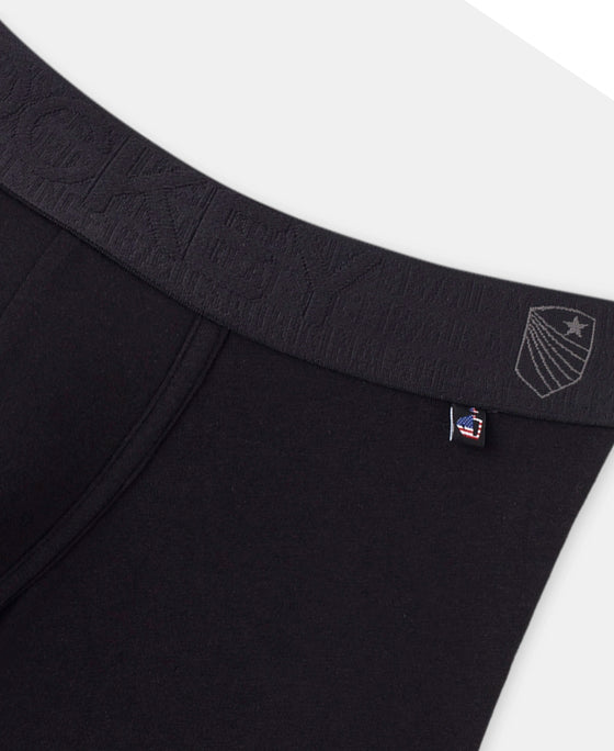 Super Combed Cotton Elastane Stretch Solid Trunk with Ultrasoft Waistband - Black (Pack of 2)