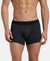 Super Combed Cotton Elastane Stretch Solid Trunk with Ultrasoft Waistband - Black Melange