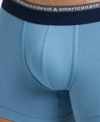 Super Combed Cotton Elastane Stretch Solid Trunk with Ultrasoft Waistband - Blue Heaven