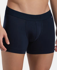 Super Combed Cotton Elastane Stretch Solid Trunk with Ultrasoft Waistband - Navy