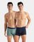 Super Combed Cotton Elastane Stretch Solid Trunk with Ultrasoft Waistband - Navy & Green (Pack of 2)