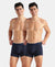 Super Combed Cotton Elastane Stretch Solid Trunk with Ultrasoft Waistband - Navy (Pack of 2)