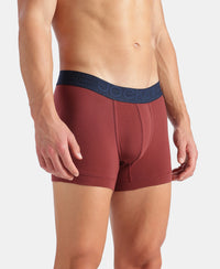 Super Combed Cotton Elastane Stretch Solid Trunk with Ultrasoft Waistband - Port