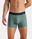 Super Combed Cotton Elastane Stretch Solid Trunk with Ultrasoft Waistband - Sage Brush Green