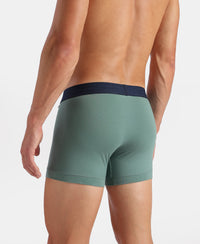 Super Combed Cotton Elastane Stretch Solid Trunk with Ultrasoft Waistband - Sage Brush Green