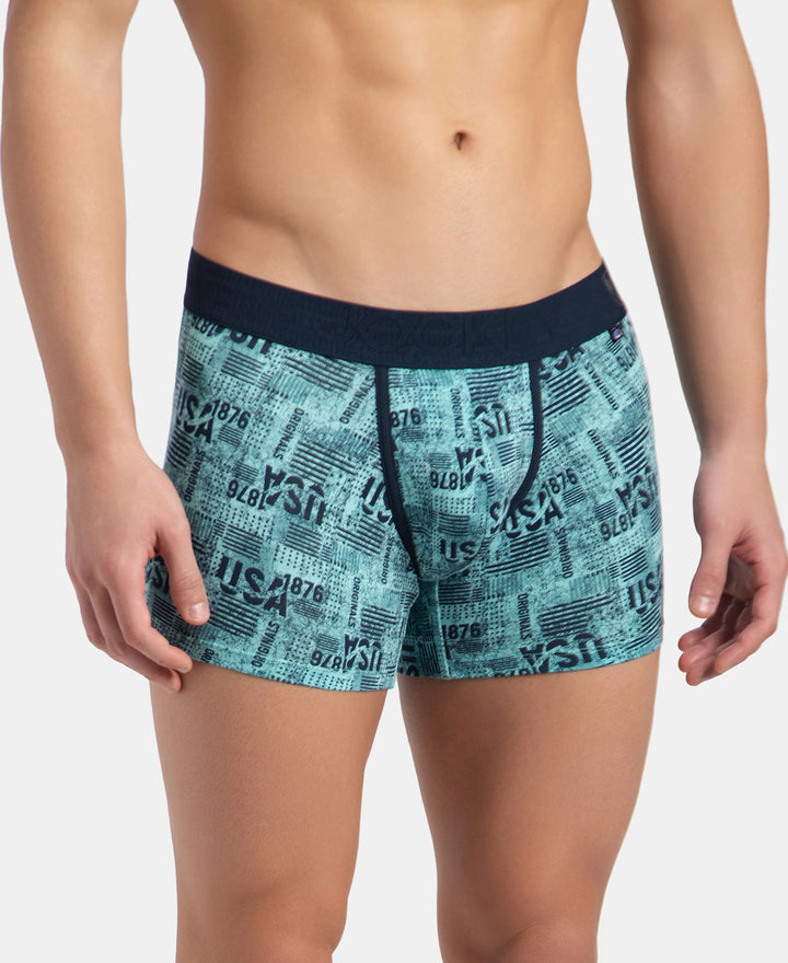 Super Combed Cotton Elastane Stretch Printed Trunk with Ultrasoft Waistband - Leisure Time