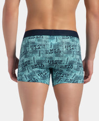 Super Combed Cotton Elastane Stretch Printed Trunk with Ultrasoft Waistband - Leisure Time
