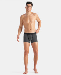 Super Combed Cotton Elastane Stretch Stripe Trunk with Ultrasoft Waistband - Black