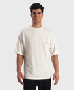 Super Combed Cotton Rich Graphic Printed Oversized T-Shirt - White